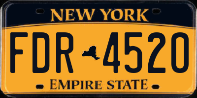 NY license plate FDR4520