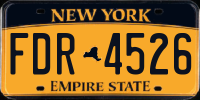 NY license plate FDR4526