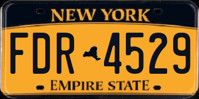 NY license plate FDR4529