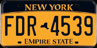 NY license plate FDR4539