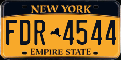 NY license plate FDR4544