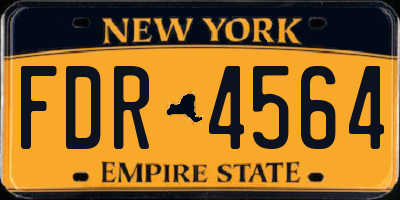 NY license plate FDR4564