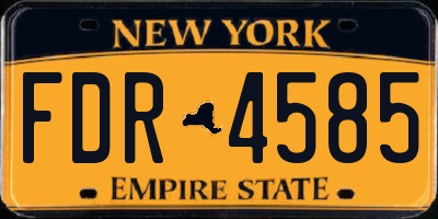 NY license plate FDR4585