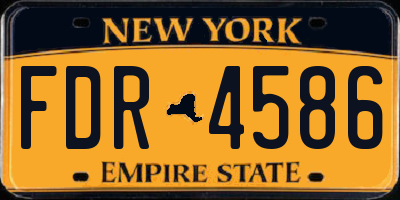 NY license plate FDR4586
