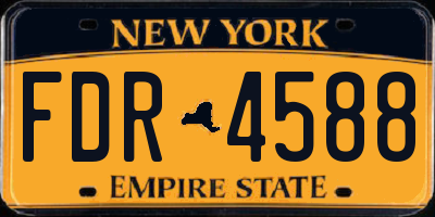 NY license plate FDR4588