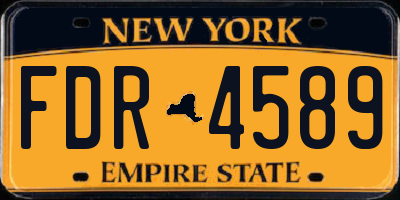 NY license plate FDR4589