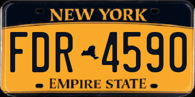 NY license plate FDR4590