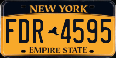 NY license plate FDR4595