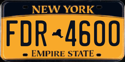 NY license plate FDR4600