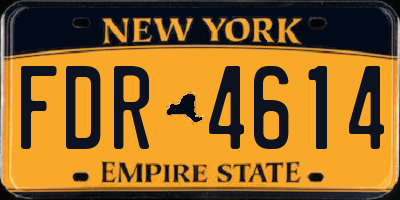NY license plate FDR4614