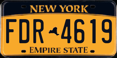 NY license plate FDR4619