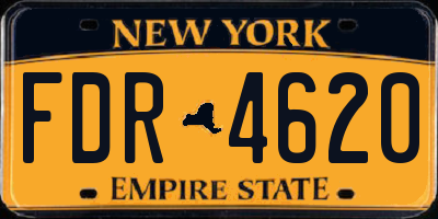 NY license plate FDR4620