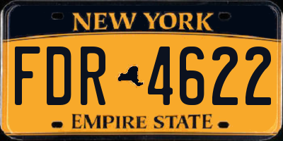 NY license plate FDR4622