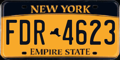 NY license plate FDR4623
