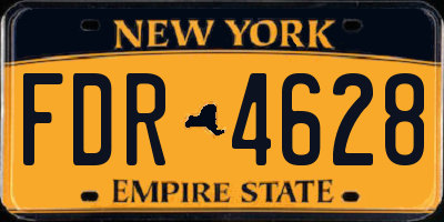NY license plate FDR4628
