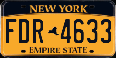 NY license plate FDR4633