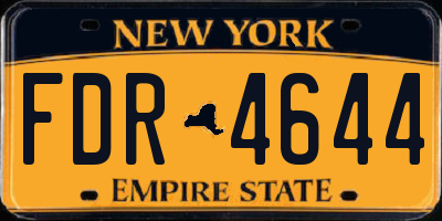 NY license plate FDR4644