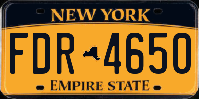 NY license plate FDR4650