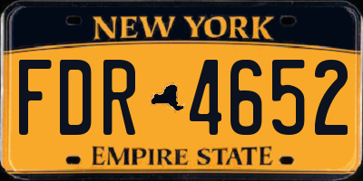 NY license plate FDR4652
