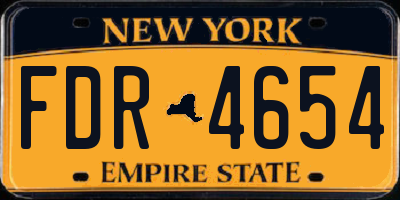 NY license plate FDR4654