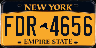 NY license plate FDR4656