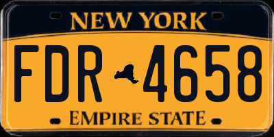 NY license plate FDR4658