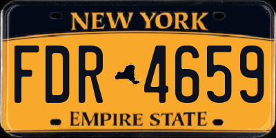 NY license plate FDR4659