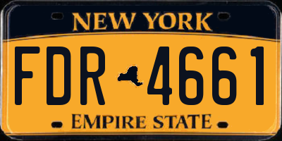NY license plate FDR4661