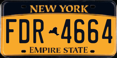 NY license plate FDR4664