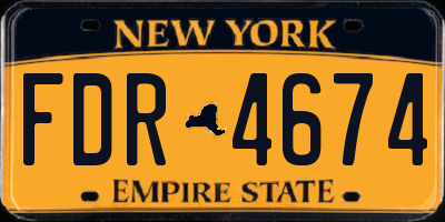 NY license plate FDR4674