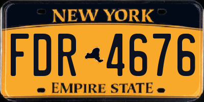 NY license plate FDR4676