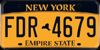 NY license plate FDR4679