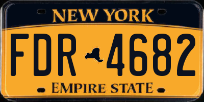 NY license plate FDR4682
