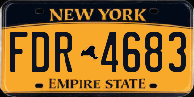 NY license plate FDR4683