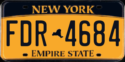 NY license plate FDR4684
