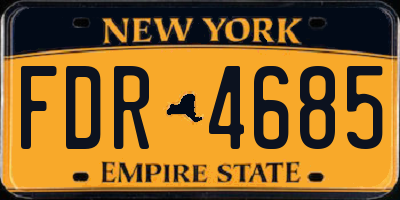NY license plate FDR4685