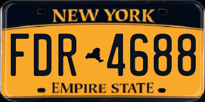 NY license plate FDR4688