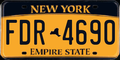 NY license plate FDR4690