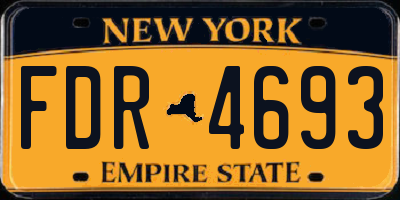 NY license plate FDR4693