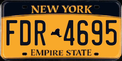 NY license plate FDR4695
