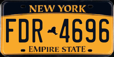 NY license plate FDR4696