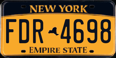 NY license plate FDR4698