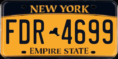 NY license plate FDR4699