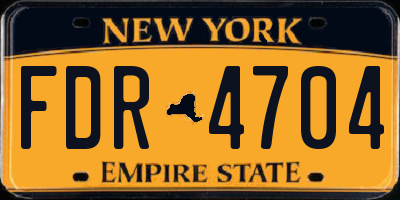 NY license plate FDR4704