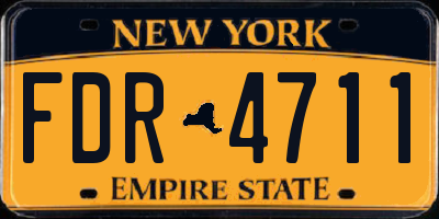 NY license plate FDR4711