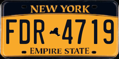 NY license plate FDR4719