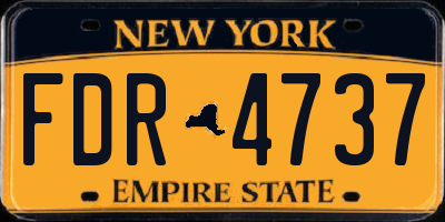 NY license plate FDR4737