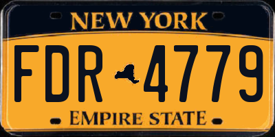 NY license plate FDR4779