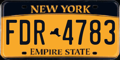 NY license plate FDR4783