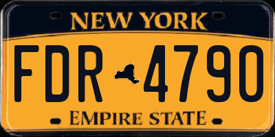NY license plate FDR4790